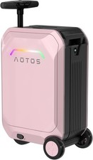 31L Smart Rideable Suitcase Electric Luggage Scooter For Travel with APP--PINK