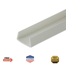 Outwater Plastics White 5/8'' Styrene Plastic U-Channel C-Channel 36 Inch Pack o