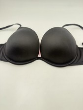 Pink Victoria Secret Size 36 B Black Two Cups Supper Push Up Underwire Bra