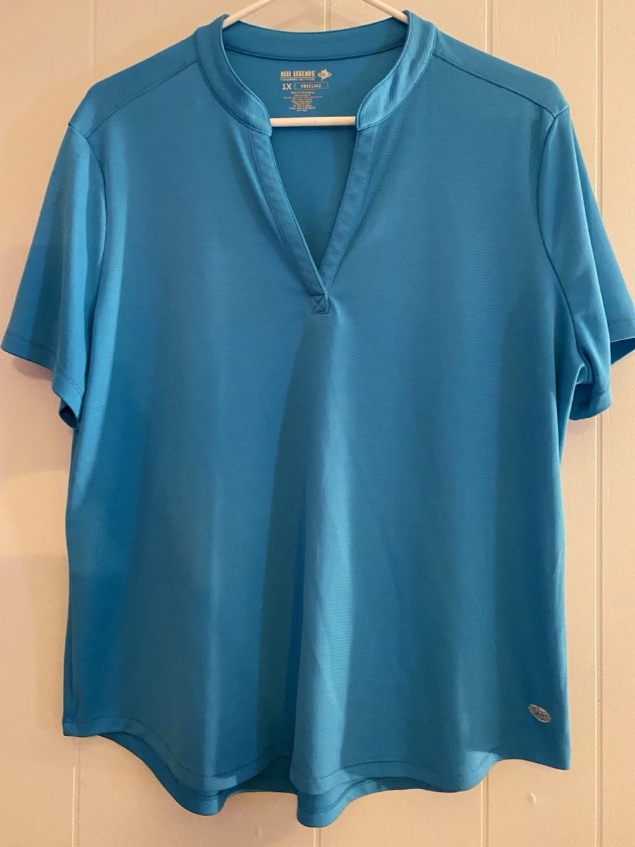 Chemise De Pêche Reel Legends Femme XL Bleu Clair - Manches Longues, Ventilée, Poches