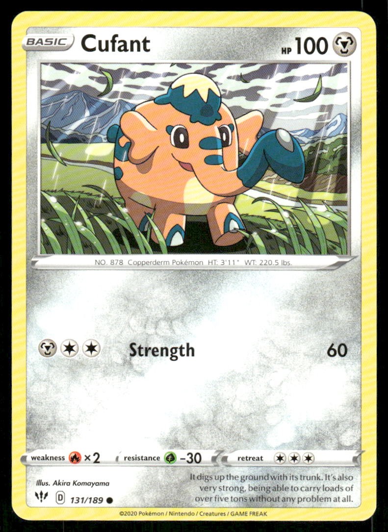 Cufant SWSH03: Darkness Ablaze [131/189] Common NM Pokemon
