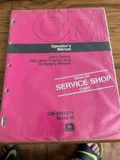 John Deere 100 Lawn Tractor & 34 Rotary Mower Operator's Manual