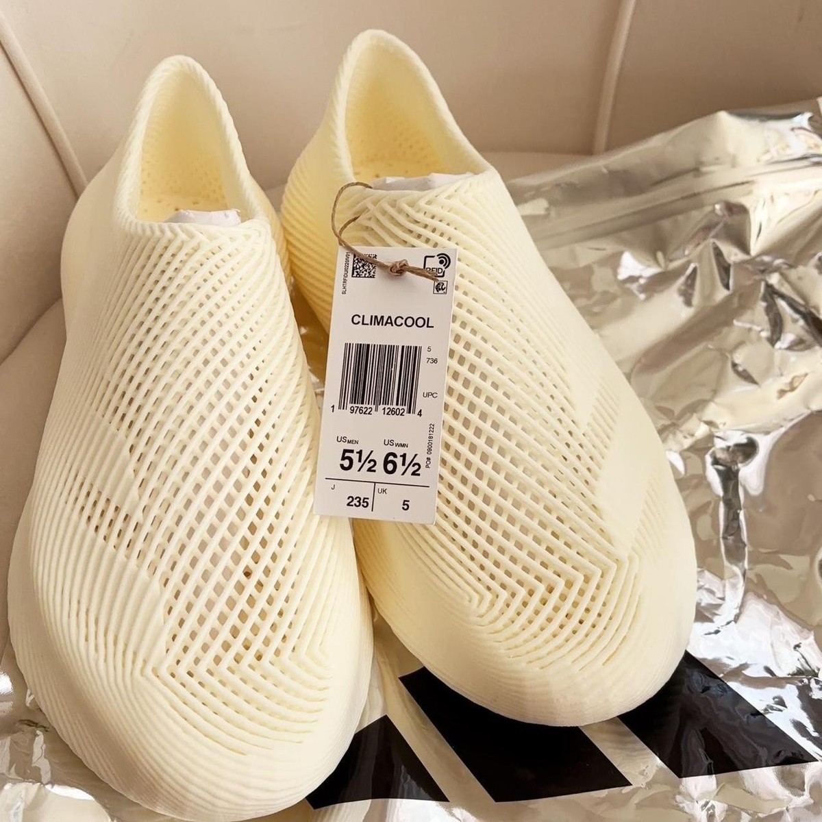 Adidas Climacool Slip-On Shoes (Cream/Off White) – Size 5.5 M