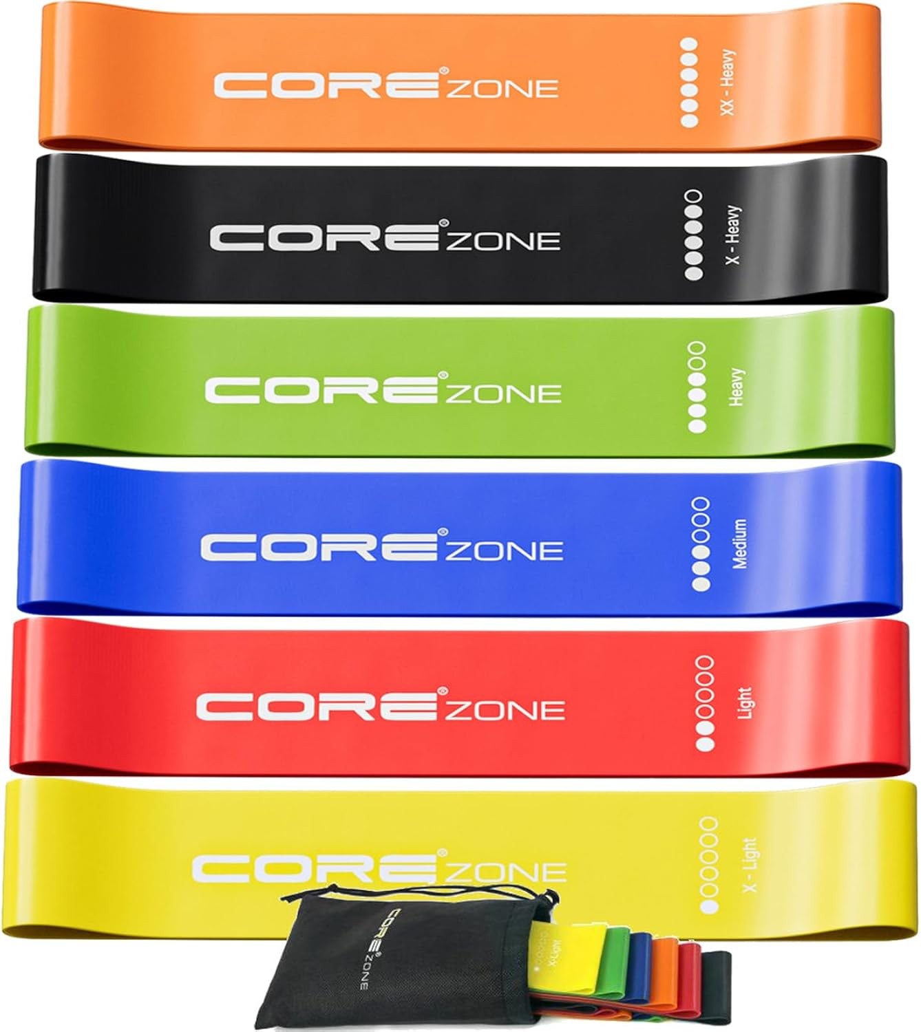 Resistance Bands Set of 6 Loop Exercise Bands 6 Levels Home Gym Yoga Pilates