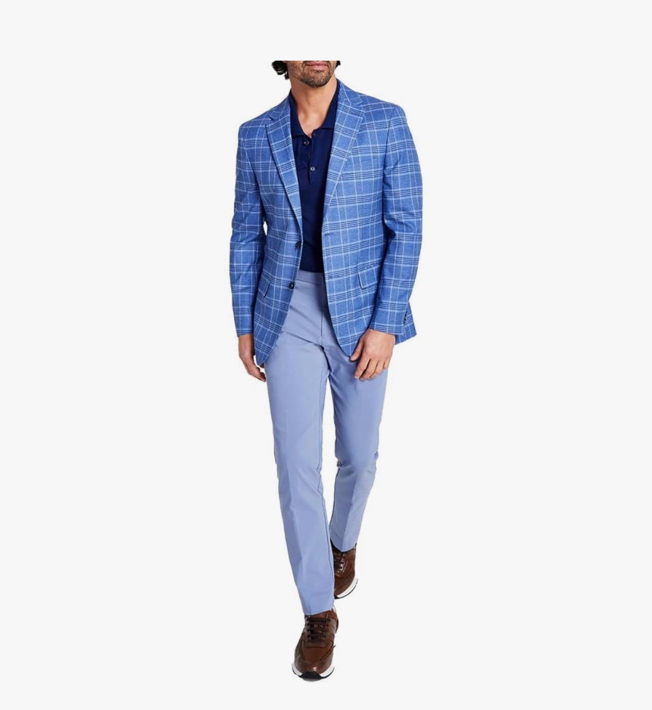 Tommy Hilfiger Mens Modern-Fit Stretch Sport Blazer Jacket in Blue Size 42R