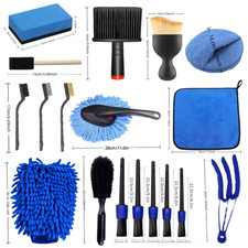 20pcs All-round Car Motorcycle Cleaning Kit Blue Vent Brush Short Long Handle 20pcs All-round Car Motorcycle Cleaning Kit Blue Vent Brush Short Long Handle