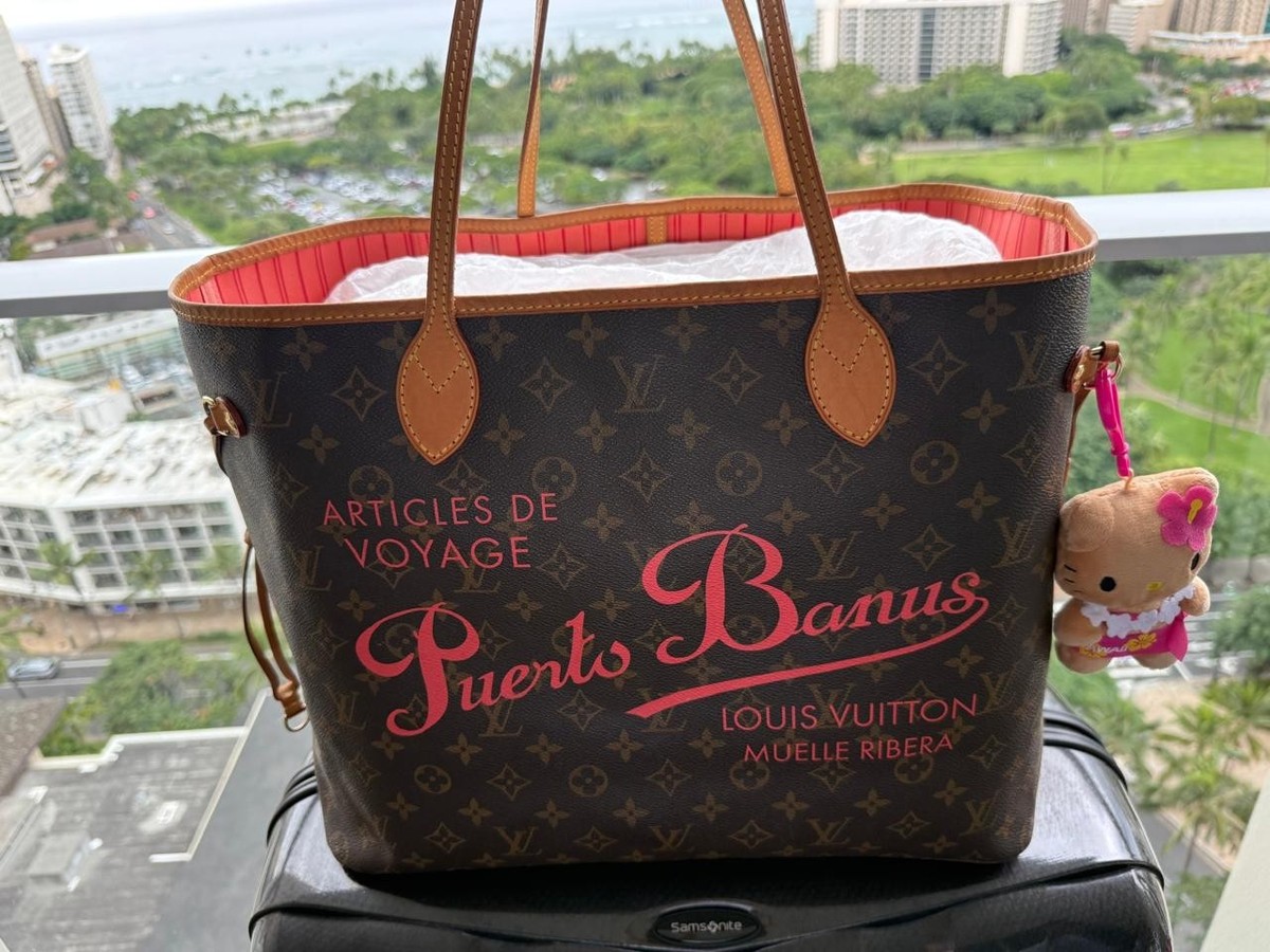 Louis Vuitton Puerto Banus Neverfull GM Monogram Shoulder Bag Tote