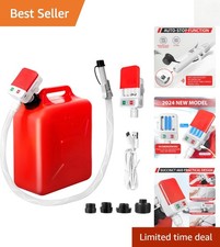 Durable Automatic Fuel Transfer Pump - 51'' Hose, 3.2 GPM - Lightweight Design