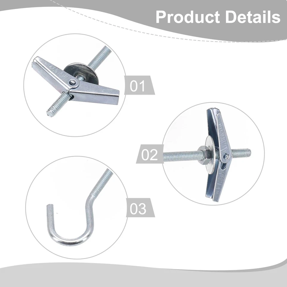 Ceiling Hook Swag Hook 2Pcs Galvanized Steel Hangers Kit Plant Hanging - Image 2 of 4