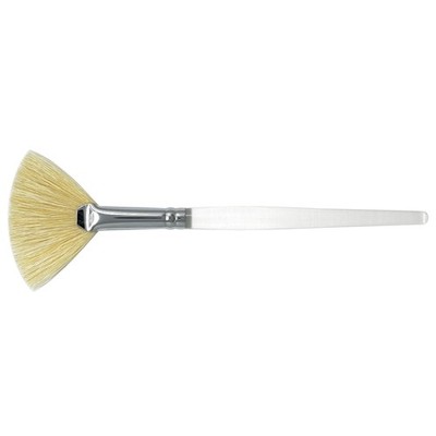APPEARUS Boar Bristle Facial Fan Brush   1 Count (Pack of 1), Clear 