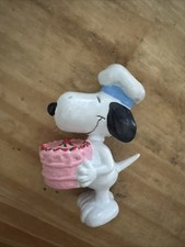 Figura de PVC Snoopy Pastelero Rosa Pastel de Cumpleaños Boda Pastel De Colección