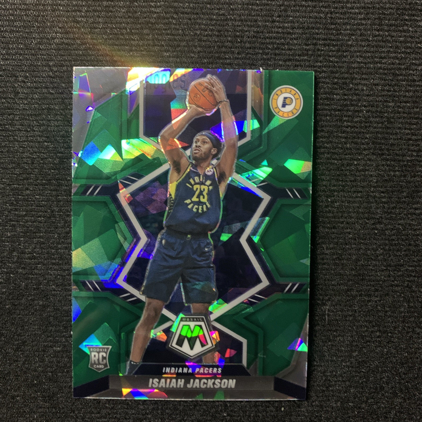 2022 Panini Mosaic Green Cracked Ice Prizm Chris Duarte Rookie Card