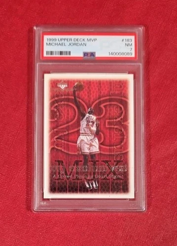 1999-00 Upper Deck MVP #183 Michael Jordan Chicago Bulls NBA Card PSA 7