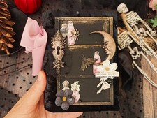 Dark gothic witch junk journal handmade blank Vampire notebook 6x5 in 200 pgs