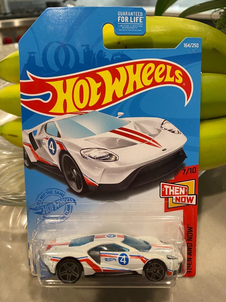 2021 Hot Wheels 164 Puis Et Maintenant 7/3m17 Ford Gt Blanc W / Gris Pr5 Rayon - Photo 1/1