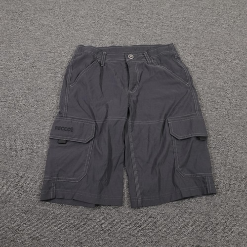 Kuhl Cargo Shorts Youth 10-12 Gray RECCO Nylon Stretch Hiking Outdoor Pockets