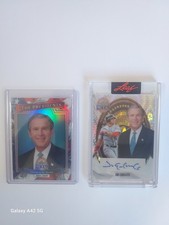 2026 LEAF PRESIDENTS DAY BASE JIM EDMUNDS AUTO AUTOGRAPH 1/1 + GEORGE W. BUSH /8