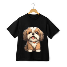 Shih Tzu T-Shirt - Unisex Cute Puppy Dog Cartoon Graphic Pet Lover Tee