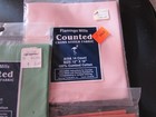 Counted Cross Stitch Fabric Lot of 5-12"x18", Green, Pink x 2, Beige, Brownish — photo 4