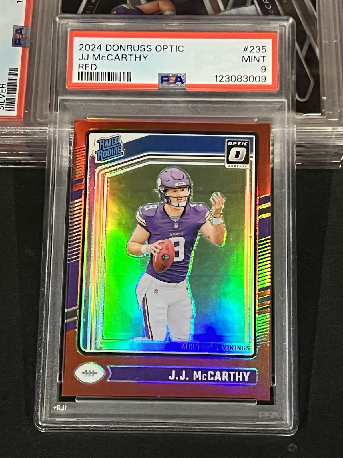 2024 Donruss Optic JJ McCarthy Red 125/125 #235 PSA 9