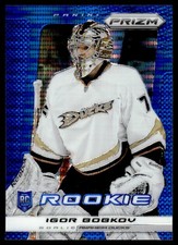 2013-14 Panini Prizm Prizms Blue Pulsar Igor Bobkov Rookie Anaheim Ducks #202