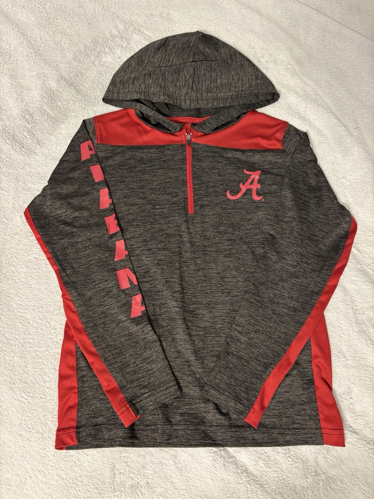 Gray & Red Alabama Crimson Tide Boy’s Size Medium Hoodie~Colosseum Athletics