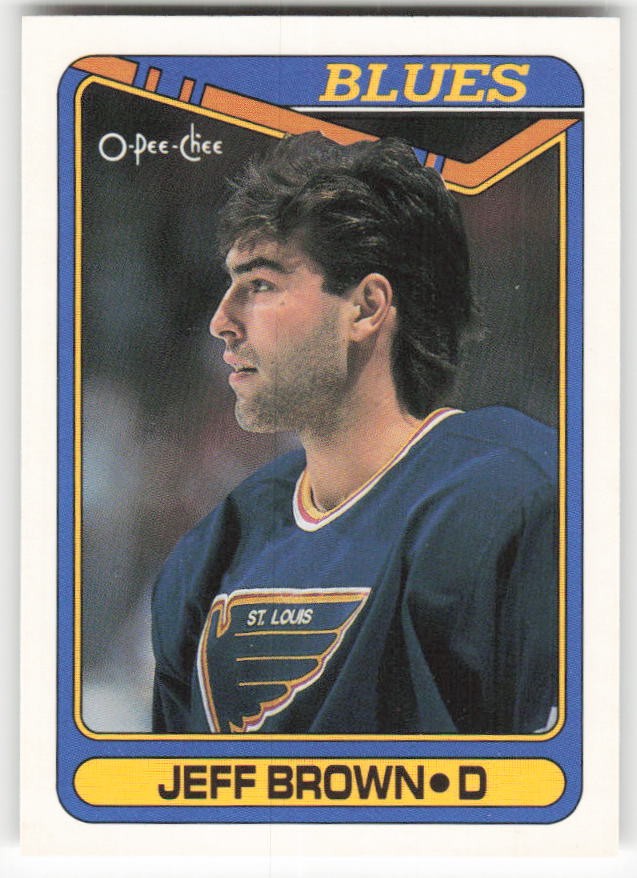 1990-91 O-Pee-Chee Jeff Brown #295 St. Louis Blues NM
