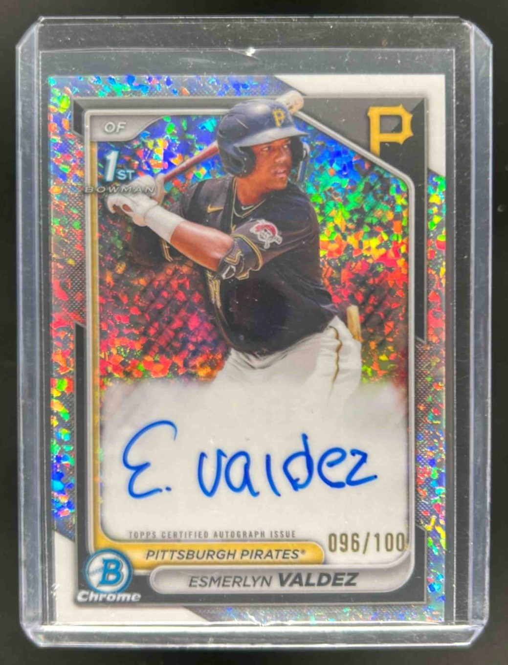 2024 Bowman Esmerlyn Valdez Chrome Auto Mini Diamond Refractor 1st Prospect /100