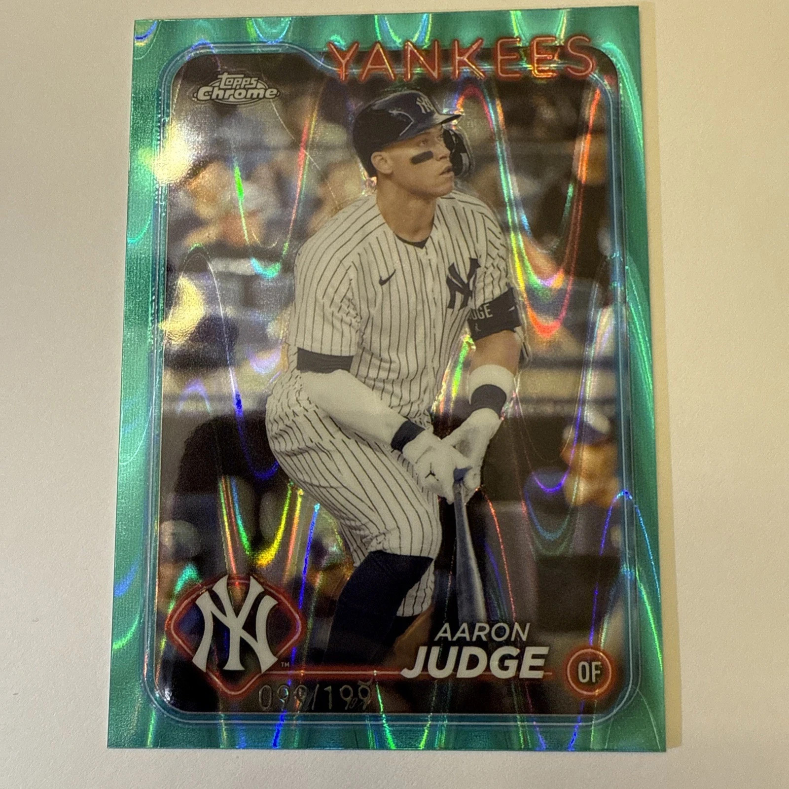 2024 Topps Chrome - Aaron Judge #50 Aqua Raywave Refractor /199