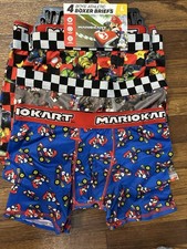 Mario Kart Boys Boxer Briefs Size L, 4 Pack Athletic Performance