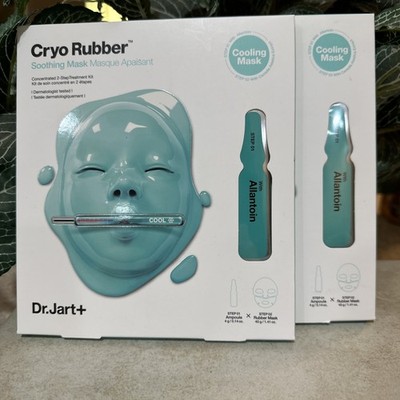 DR.JART Cryo Rubber Soothing Mask Boosts Glowy Hydration TWO Boxed Exp 06/27