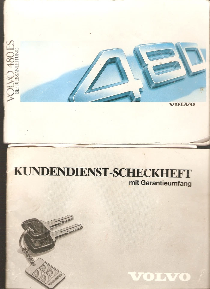 Betriebsanleitung VOLVO 480 ES deutsche Ausgabe 1988+ Kundendient Scheckheft - Bild 1 von 1