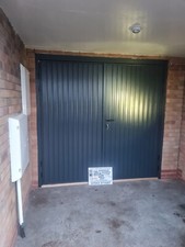Side hinged Garage door vertical ribbed bargain price Opening Traditional Door