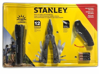3253560815028 ZESTAW SURVIVALOWY, LATARKA,NÓZ,MULTITOOL STANLEY