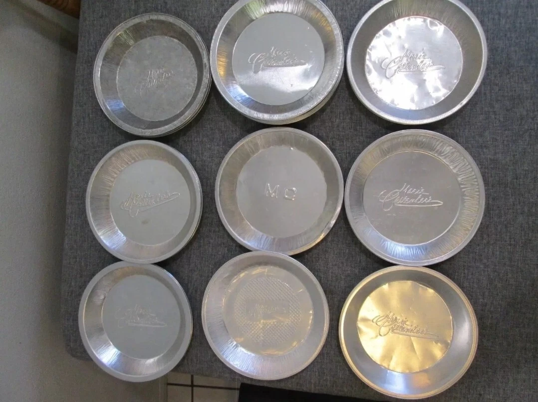 LOT Of 32 Marie Callender's 9" Aluminum Pie Pan Tins - Different Patterns