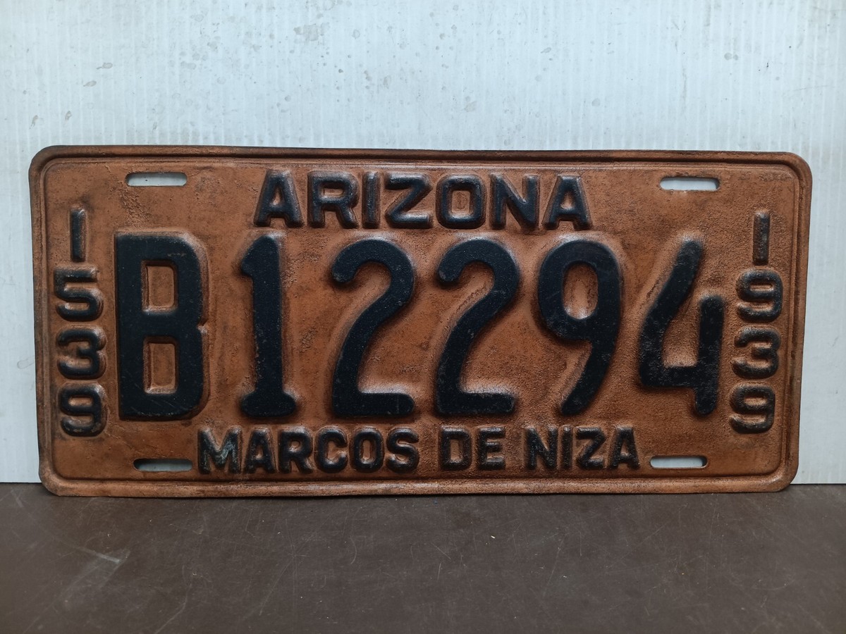 1939 Arizona License Plate Tag | eBay