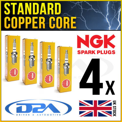 4x NGK BPR6EF (4665) Standard Spark Plugs For FORD ESCORT 1.3 86-->88 - Bild 1 von 6