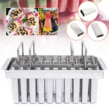 20pcs Ice Cream Mold Metal Ice Cream Stick Holder Stainless Steel Mold for DIY