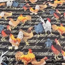 Fabric Chicken Coop By Patty Reed for Fabric Traditions Cotton 1/2 Yard 