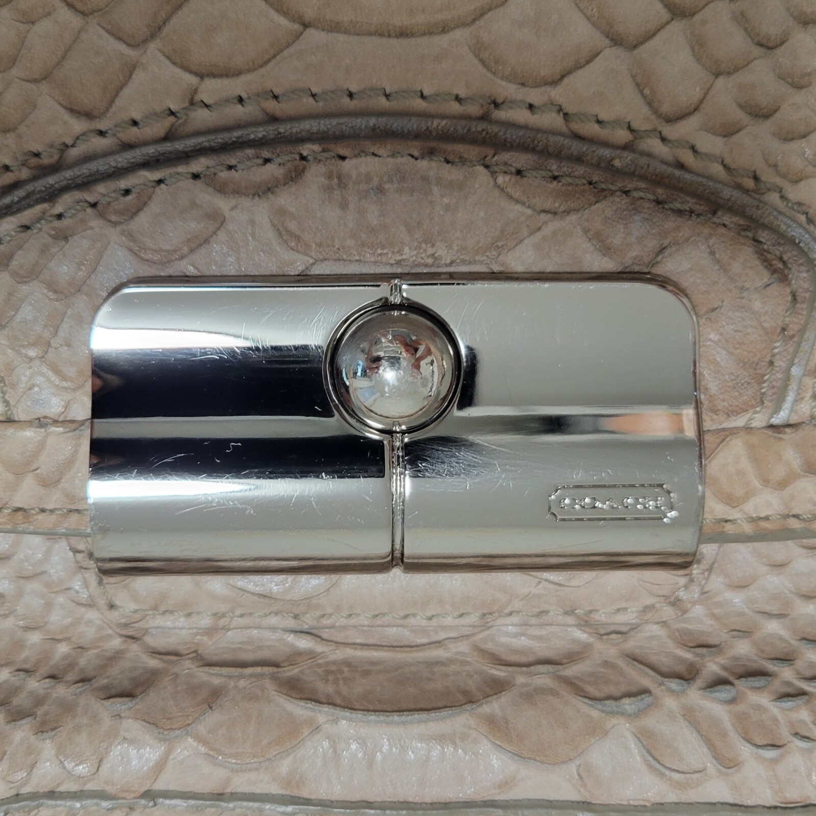 COACH Kristin Pinnacle Embossed Python Laila Roun… - image 11