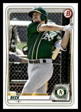 2020 Bowman  Austin Beck #BP-16 Oakland Athletics Baseball Card