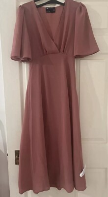 mink bridesmaid dresses asos TFNC Bridesmaid corset detail bow back satin cami dress in mink