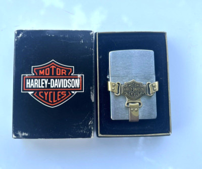 Harley Davidson Gold Bootstrap Zippo Lighter