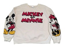 Disney Mickey Mouse Crewneck Mickey and Minnie Sweatshirt Sweater Women's Large