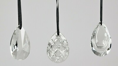 3-er Set Formano Kristallhänger Tropfen ca. 6 cm lang 3-fach sortiert 882806