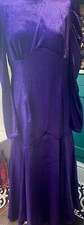 Gothic Stunning Purple Velvet Dress…sparkly’ Maxi …- Size 14 BNWT