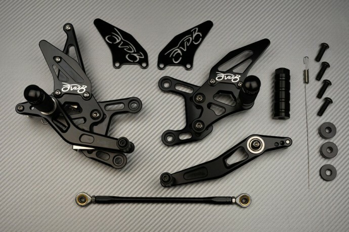 Commandes reculées Yamaha R1 RN22 2009 2010 2011 repose pied moto ajustable AVDB