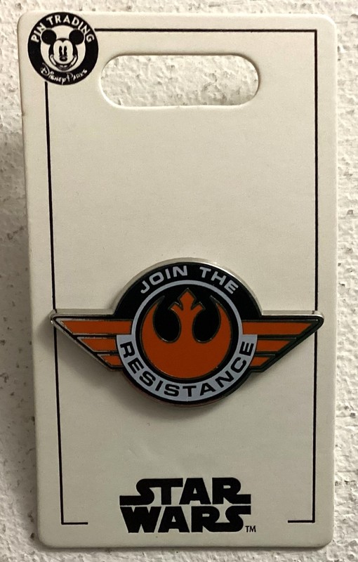 New STAR WARS Join The Resistance THE FORCE AWAKENS Disney Trading Pin on Card