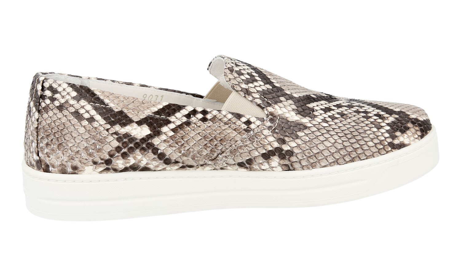 PRADA Leather PYTHON DOWNTOWN Slip On Trainers 3S5802 Roccia NEW - 39 UK 6 image 7