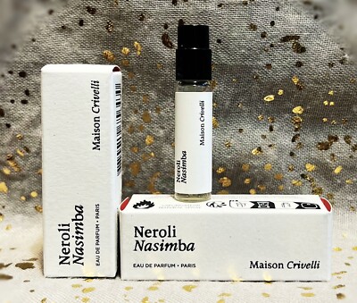 2x~Maison Crivelli~Neroli Nasimba~Eau de Parfum~1.5ml/0.05oz ea~Trial Vials~NIB~